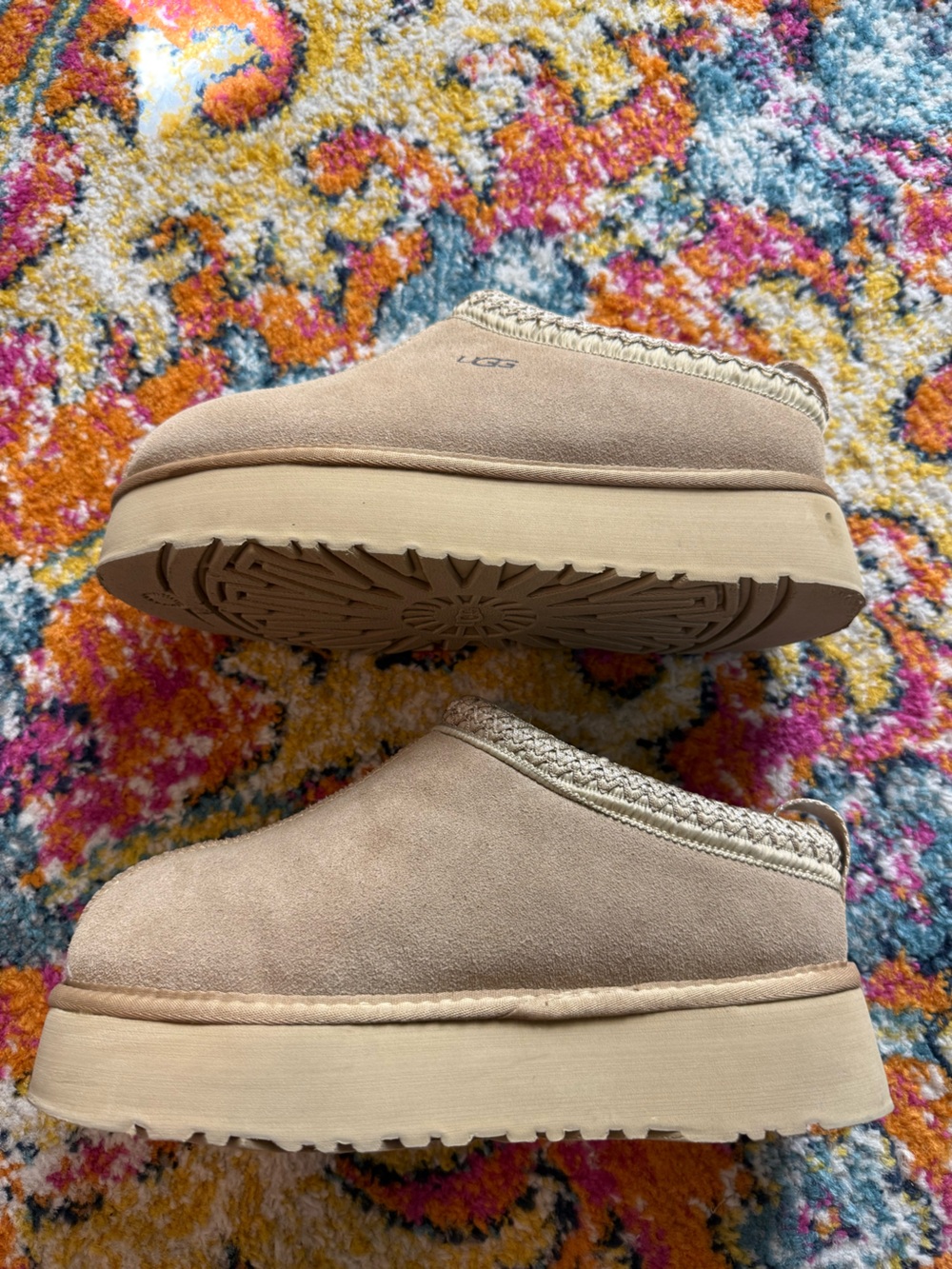 UGG Women's Sand Beige Suede Platform Mule - Picture 7 of 10